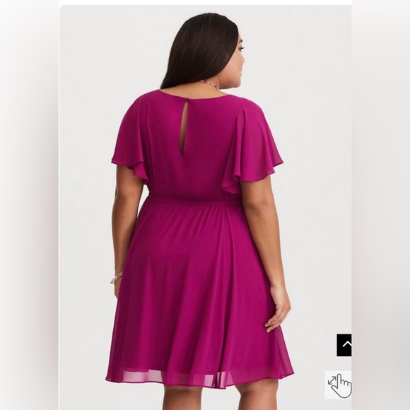 Torrid Mini Chiffon Skater Dress GUC - Picture 3 of 6